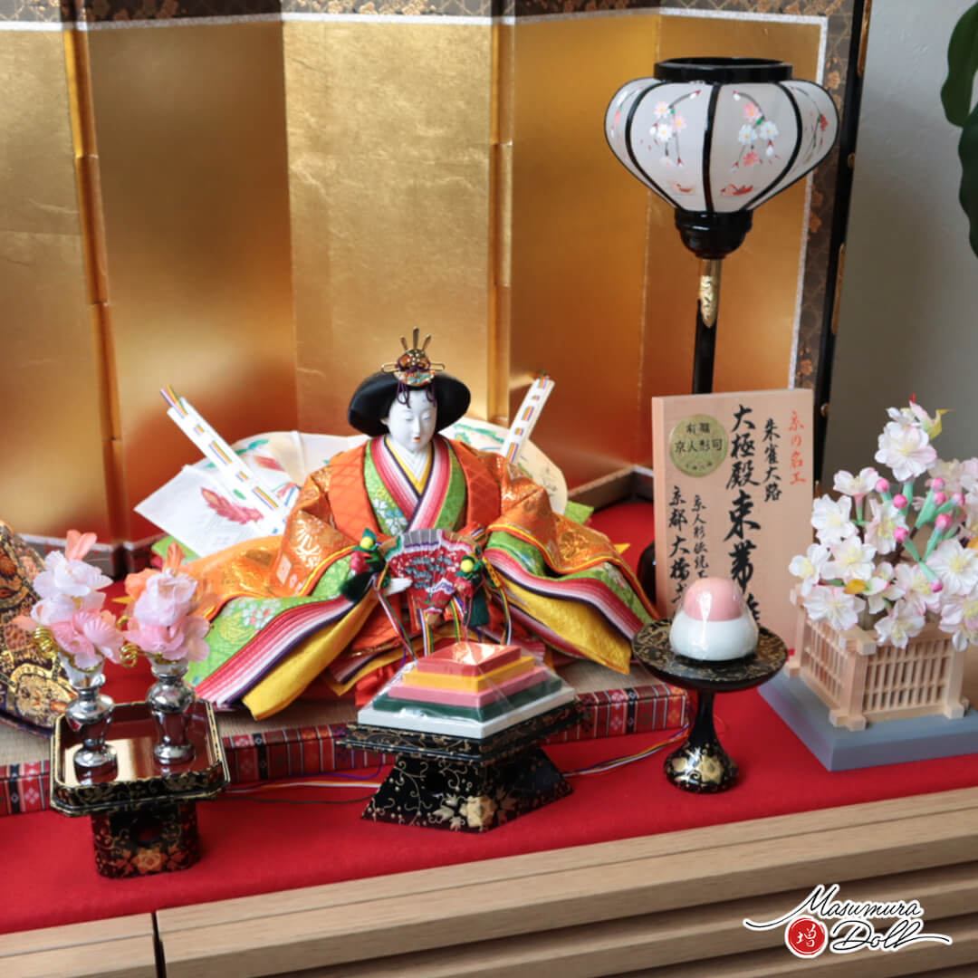 ①大橋弌峰　親王飾り　雛人形　ひな祭り 雛人形＊親王飾り/大橋弌峰作 有職京雛 お雛様①