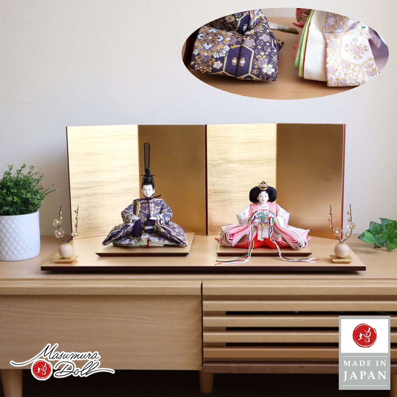 新作 伝統工芸士・清水光雲監修 春光作 25号 芥子 菊立涌グレーピンク 極上金襴 無地扇 ヒノキ枠屏風 本刺繍「ピンクぼかし雪輪リボン桜」コードレス手描き雪… 最新作 伝統工芸士・清水光雲監修 春光作 25号 芥子 極上金襴 「亀甲花