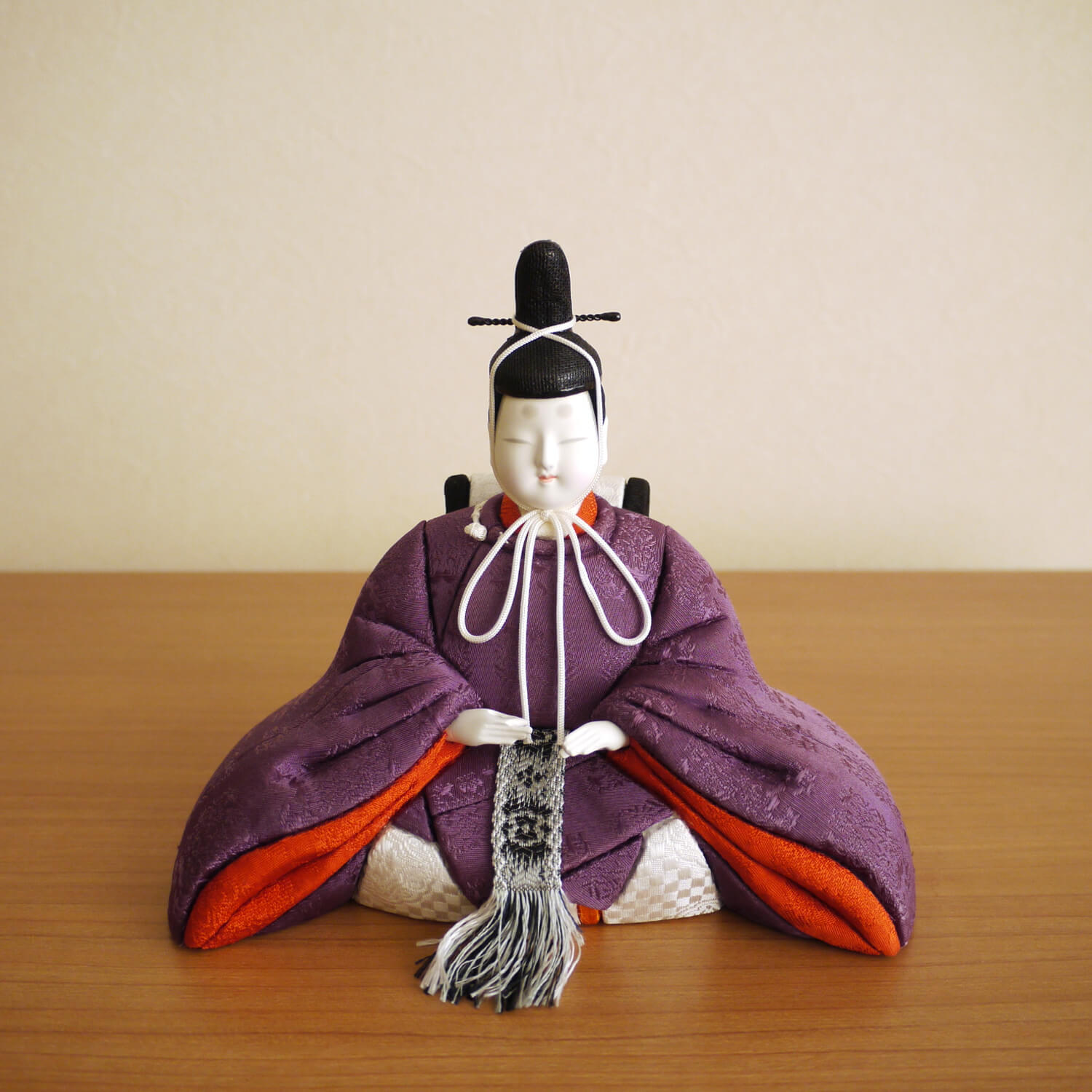 伝統的工芸品 三世・金林真多呂作 伝産・慶鳳雛 麹塵染 ここのえ屏風 木製黒塗り燭台 貝桶 国産紅白梅 桜足付飾台