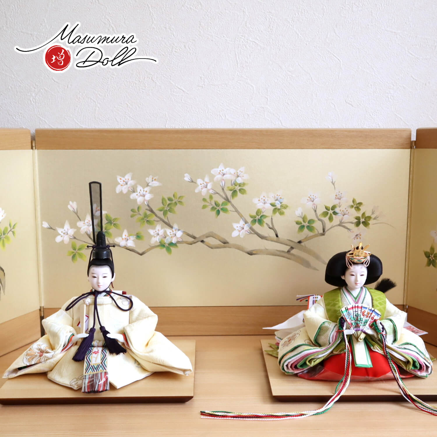 京都くろちく謹製木目込み誰が袖屏風