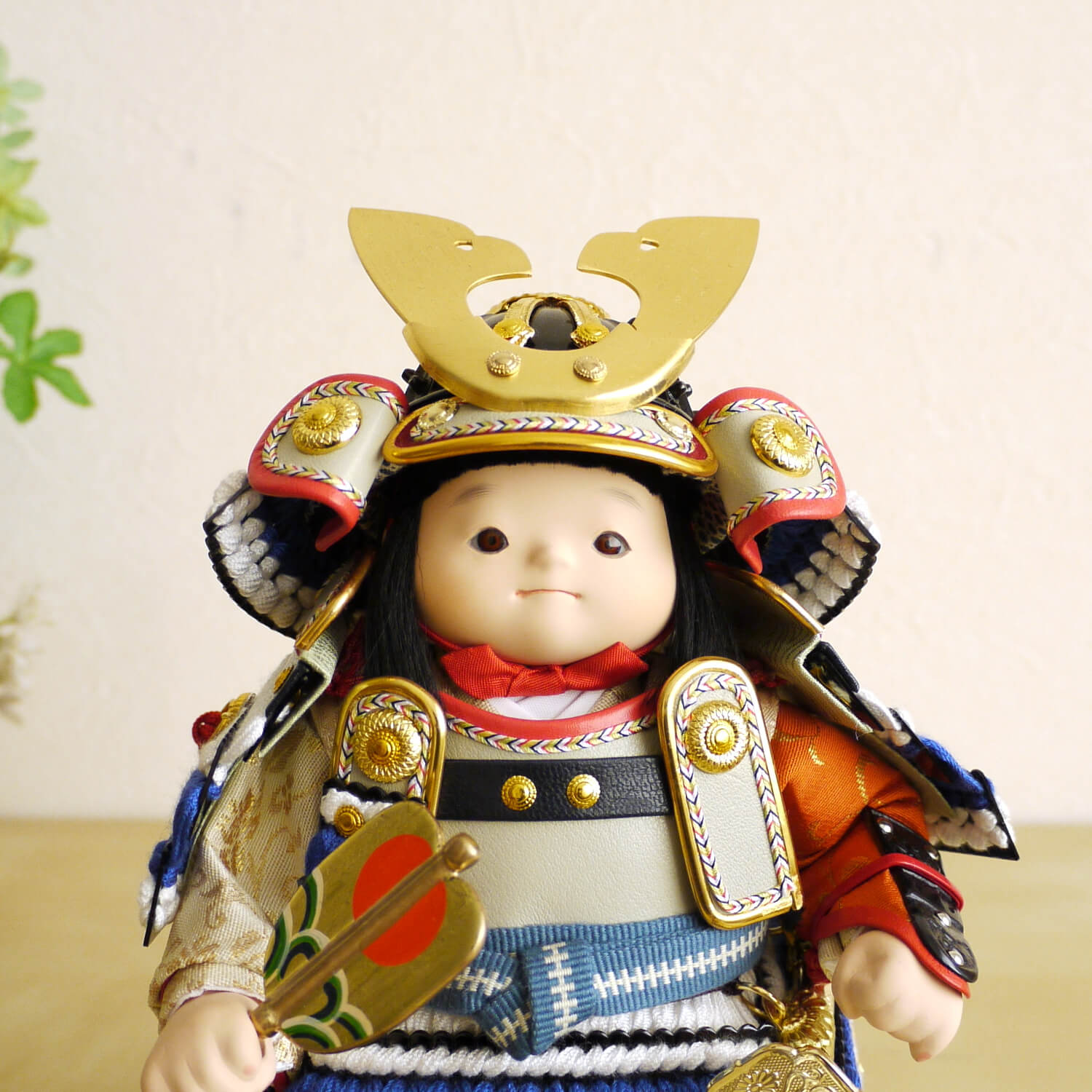幸一光作 鎧着大将「月」 五月人形 子供大将 5月人形 皐月人形 兜鎧