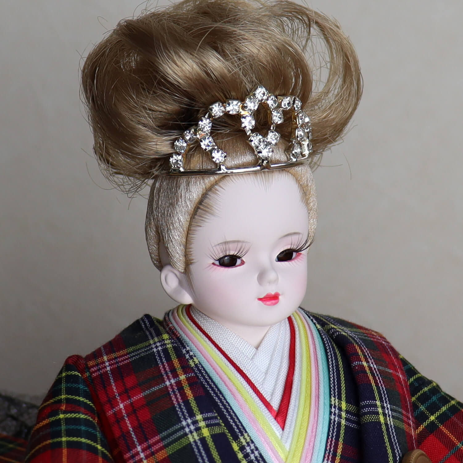 残りわずか スタイリッシュ雛人形シリーズ タータンチェック 屏風二曲