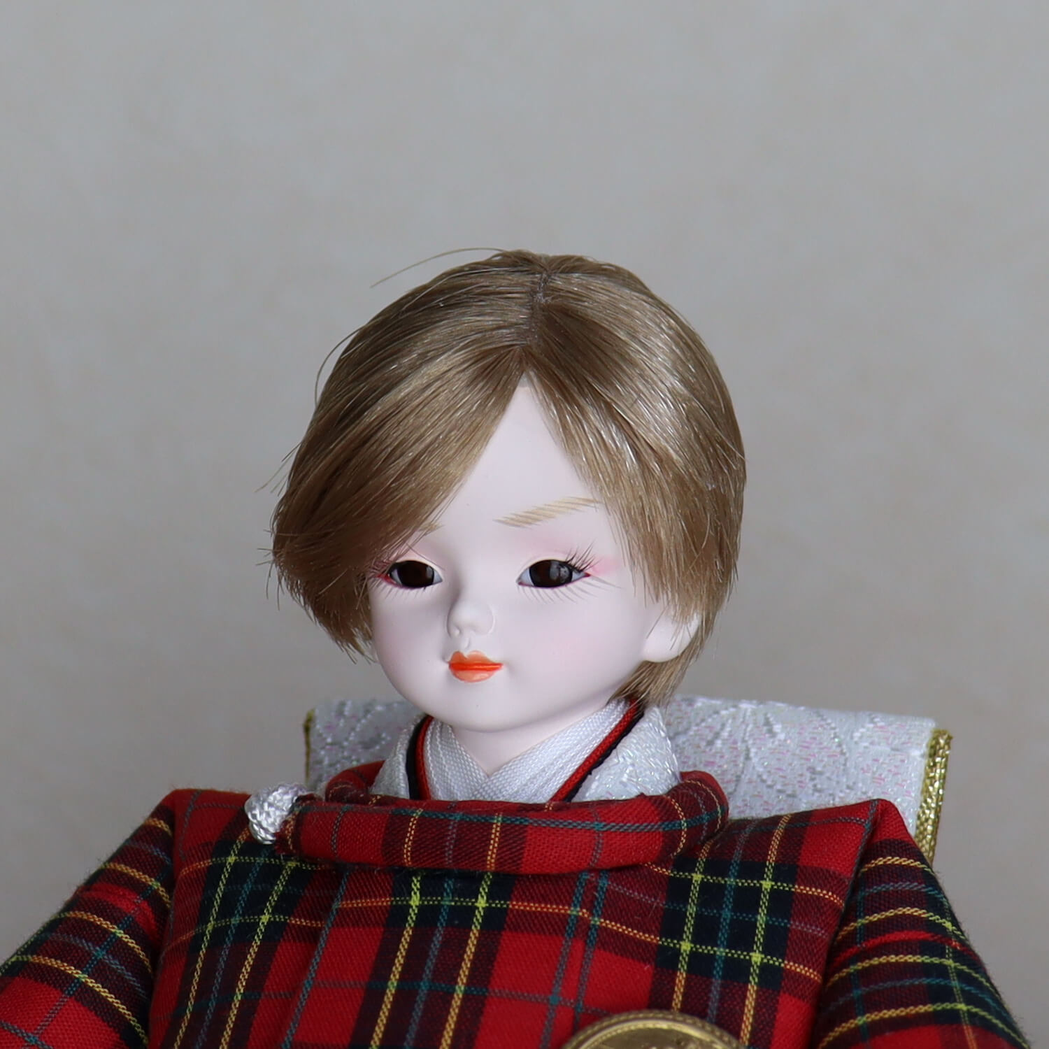 残りわずか スタイリッシュ雛人形シリーズ タータンチェック 屏風二曲