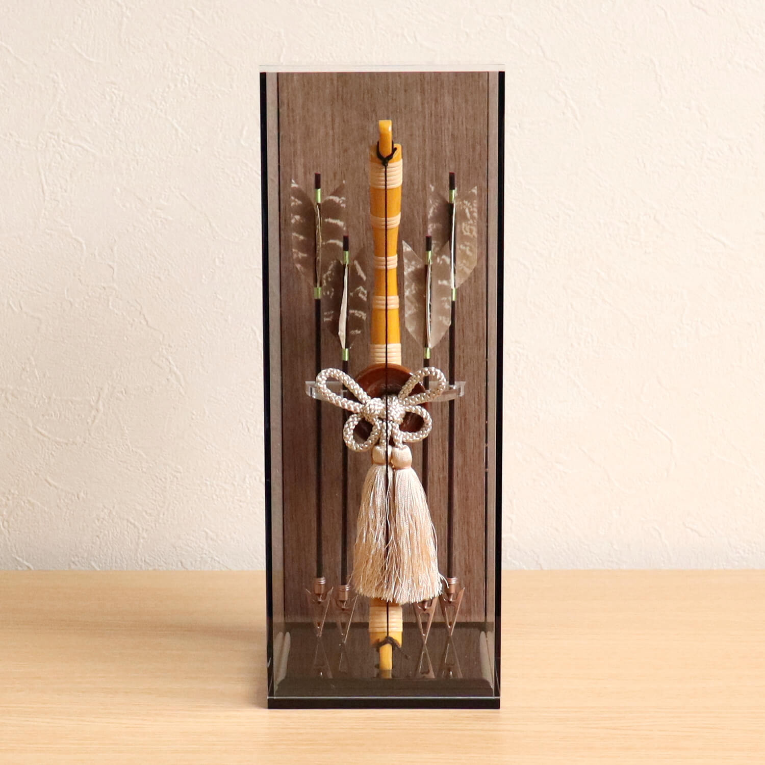 前年度早期完売商品 9号 バック ウォールナット 銘木背面 破魔弓